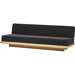 Ono Licot Sofa 234 cm, schwarz, Eiche Natur