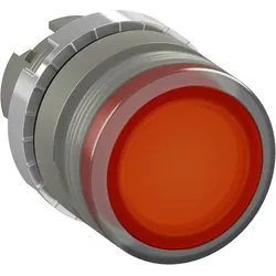 ABB P9MPLAGD Drucktaster flach orange, Metall, tastend, beleuchtbar Taster-Vorsatz, Kontakthalter, und Kontermutter 1SFA184495R9109