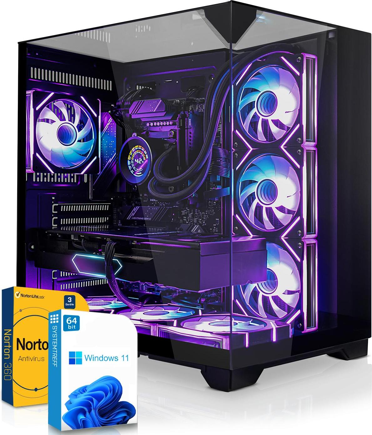 SYSTEMTREFF High-End Gaming PC - Ryzen 9 9950X3D2 Dual - Nvidia GeForce RTX 5090 32GB - 32GB DDR5 - 2TB NVMe - Windows 11 Pro - Desktop