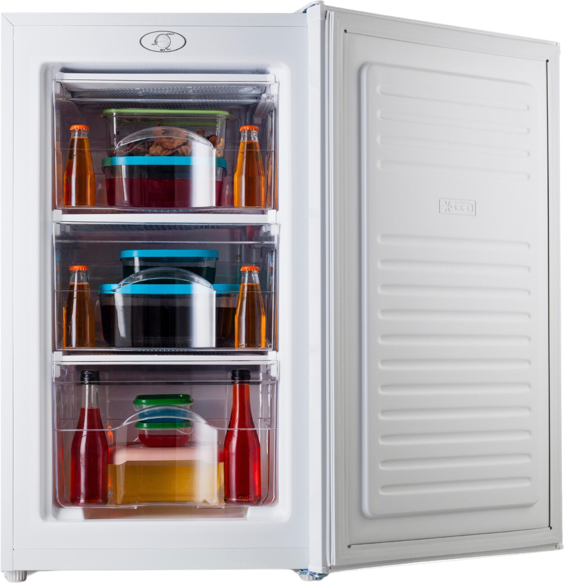 PremierTech® PremierTech Congelatore Verticale Freezer Bianco 64 litri -24° Classe E 4**** Stelle 3 Cassetti PT64FR