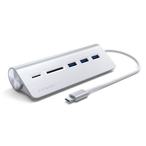 Satechi Type-C Aluminum USB Hub & Card Reader silver