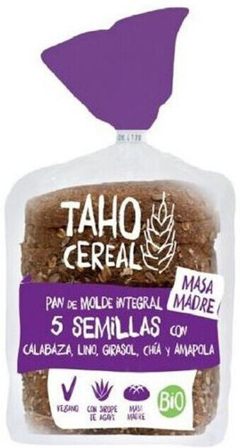Taho Cereal 5 Samen geformtes Brot mit Sauerteig 400 gr