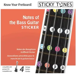Sticky Box E-Bass Practice Stickers, Gitarre Zubehör, Transparent