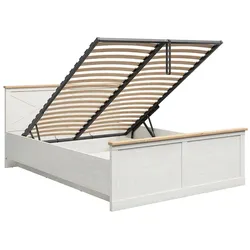 BOXBETT 160/200 Victoria Weiß und Holz