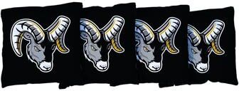 Skip's Garage Framingham State Rams Black Cornhole Bags