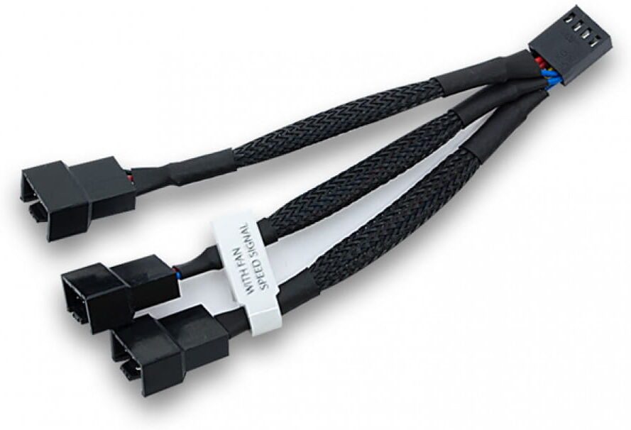 EK Water Blocks EK-Cable Y-Verteiler 3-L&uuml;fter PWM (10cm)