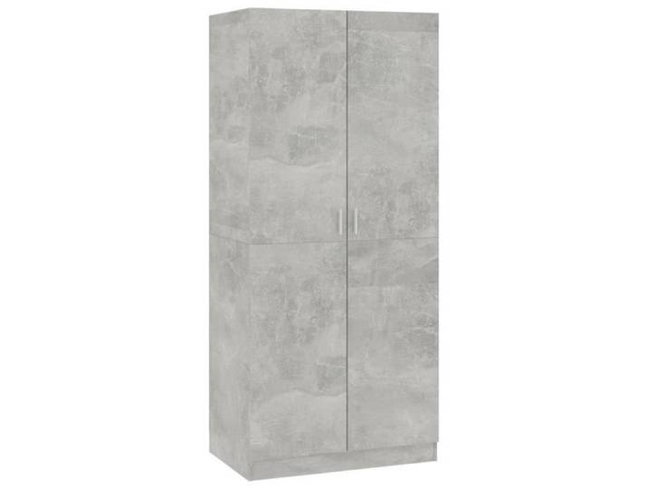 Garde-robe - AKOZON - Modèle AKO7731039079493 - Gris béton - 2 portes - 180 cm