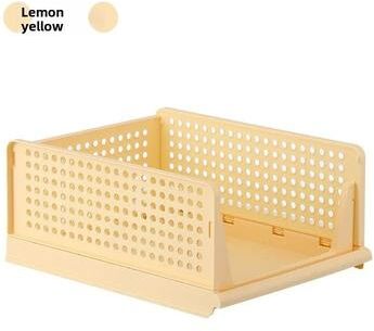 Uplift Essentials Stackable Wardrobe Storage Basket yellow