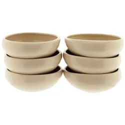 Wave Biscuit 6er-Set Müslischalen aus hochwertigem Porzellan - 12 x 4,5 cm