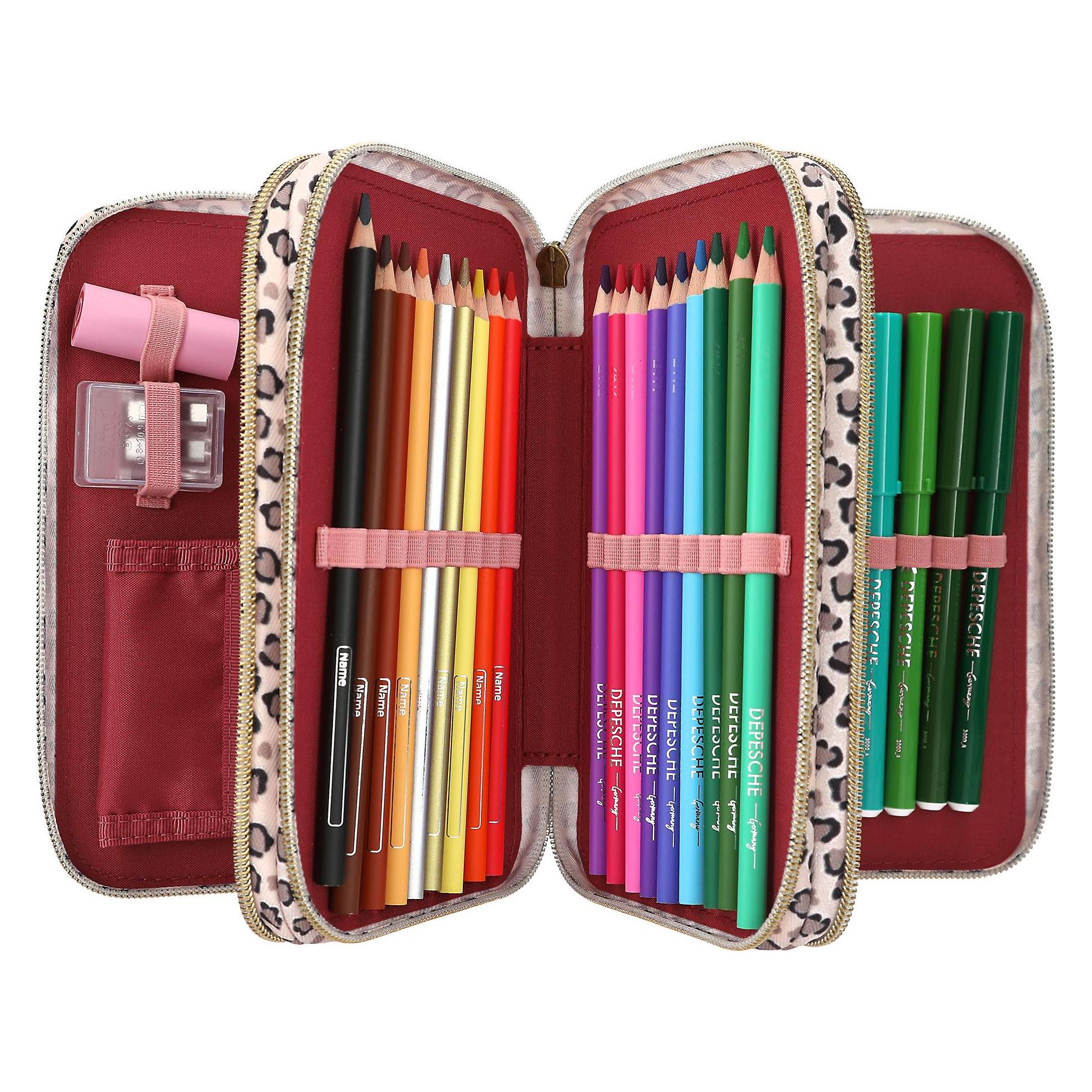 Depesche TOPModel Federtasche 3fach Leoheart mit Schleifen (413640)