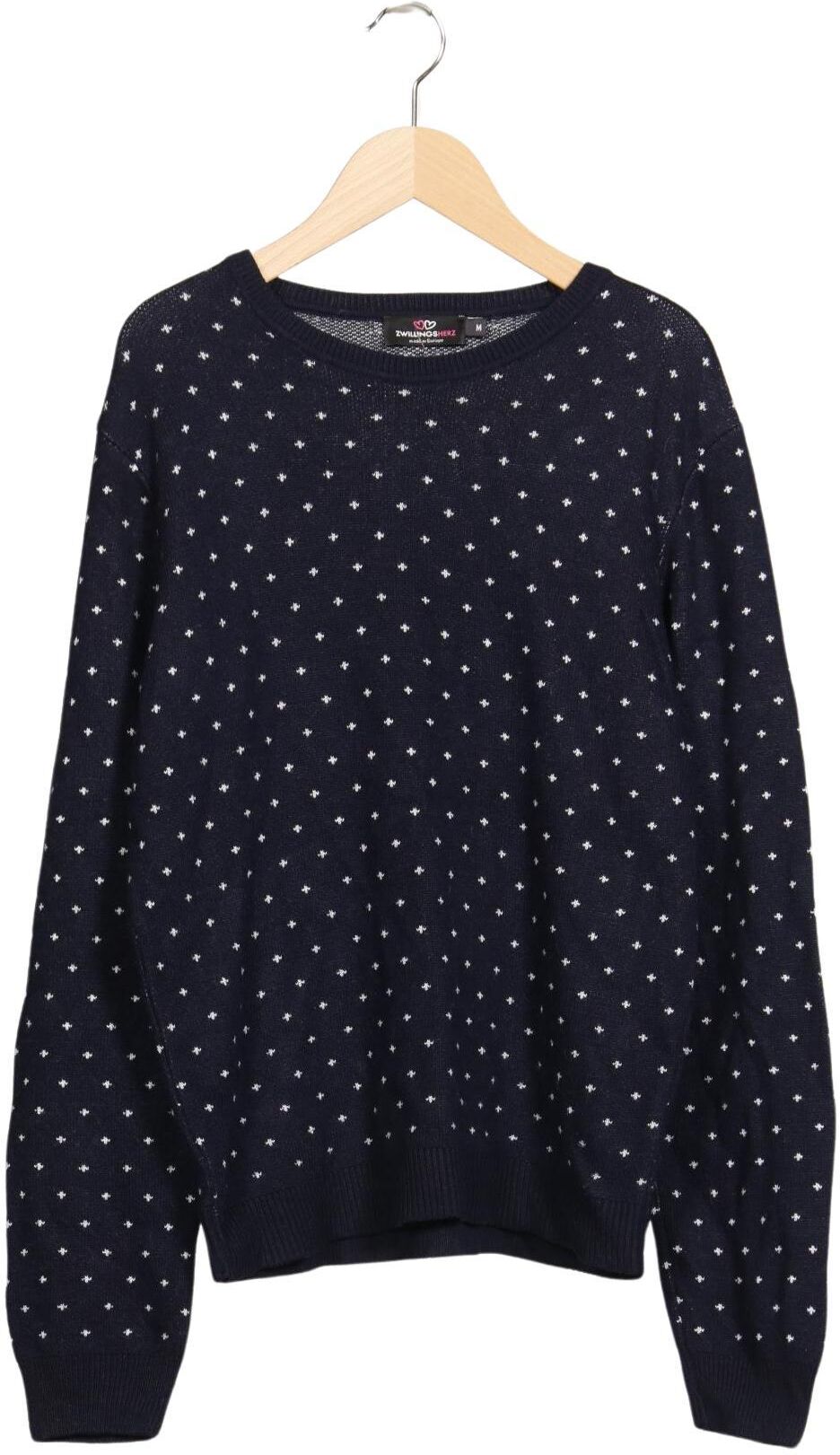 Zwillingsherz Damen Pullover, Marineblau, Gr. M, Synthetik / Viskose / Wolle - Second Hand