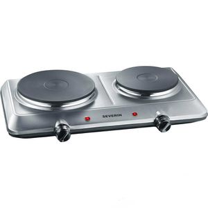 Severin Kochplatte DK 1014, Doppelkochplatte, 2500 Watt, silber