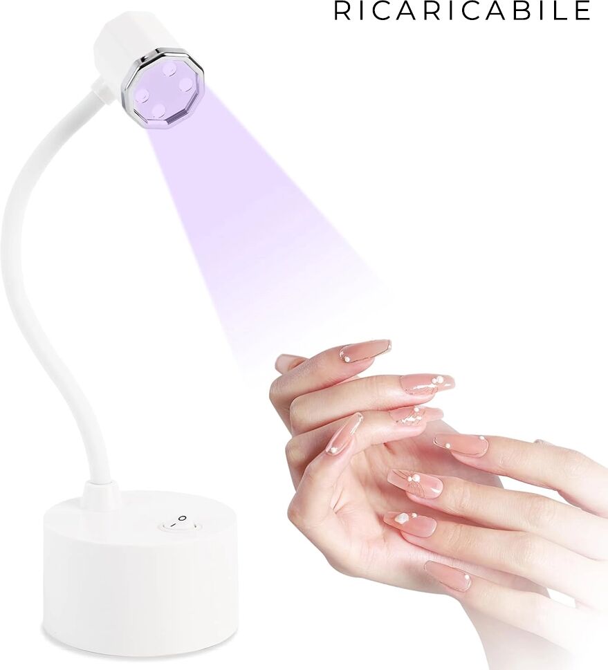 Tuttoperlestetica Mini Lampada LED UV Touch Ricaricabile per Ricostruzione Unghie