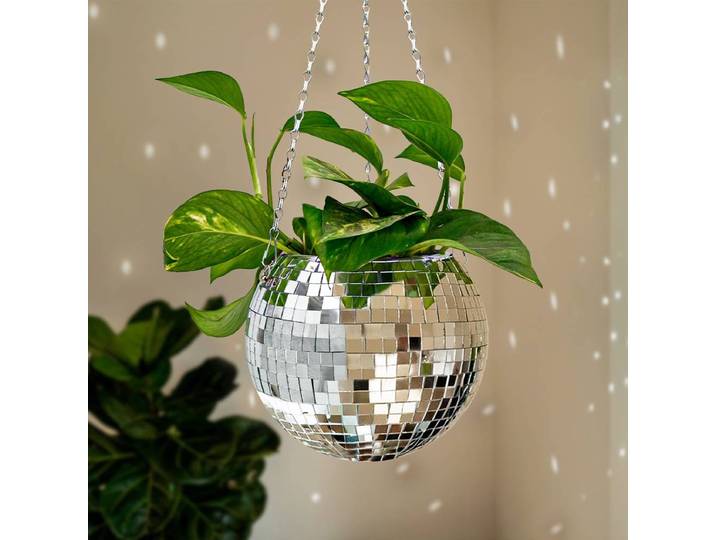 MikaMax Funky Disco Planter - Disco Plantenpot ø 20 cm - Hangend en Staand te Gebruiken