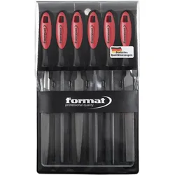 FORMAT Schlüsselfeilen Set 6-teilig 100mm H 2 Zweikomponenten-Heft
