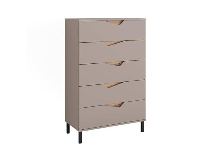 Vicco Kommode Marelle , Greige/Artisan-Eiche 76 x 120 cm mit 5 Schubladen, geeignet zur Aufbewahrung von Kleidung und Alltagsgegenständen