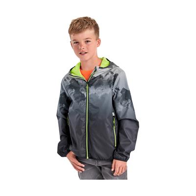 Outdoorjacke KILLTEC "Lyse BYS JCKT B", Jungen, Gr. 140, schwarz, Obermaterial: 100% Polyester;Futter: 100% Polyester, Jacken Outdoorjacke, Leichte, wasserdichte Kinderjacke, klein verpackbar, cooles Muster