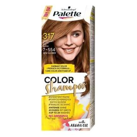 Palette Color Shampoo Coloring Shampoo Up To 24 Wash 7-554 Walnutond (317 ml) (33074123)