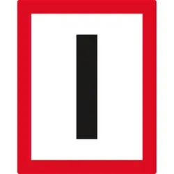 Schild Brandmauer, Alu, 200x250 mm