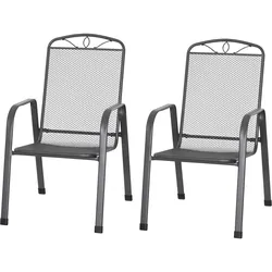 Siena Garden Gartenmöbel-Set Elda 2-teilig, aus Streckmetall in anthrazit