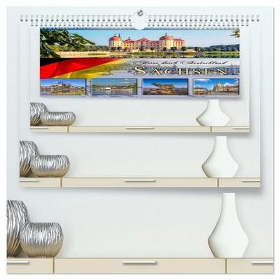 Reise durch Deutschland - Sachsen (hochwertiger Premium Wandkalender 2026 DIN A2 quer), Kunstdruck in Hochglanz