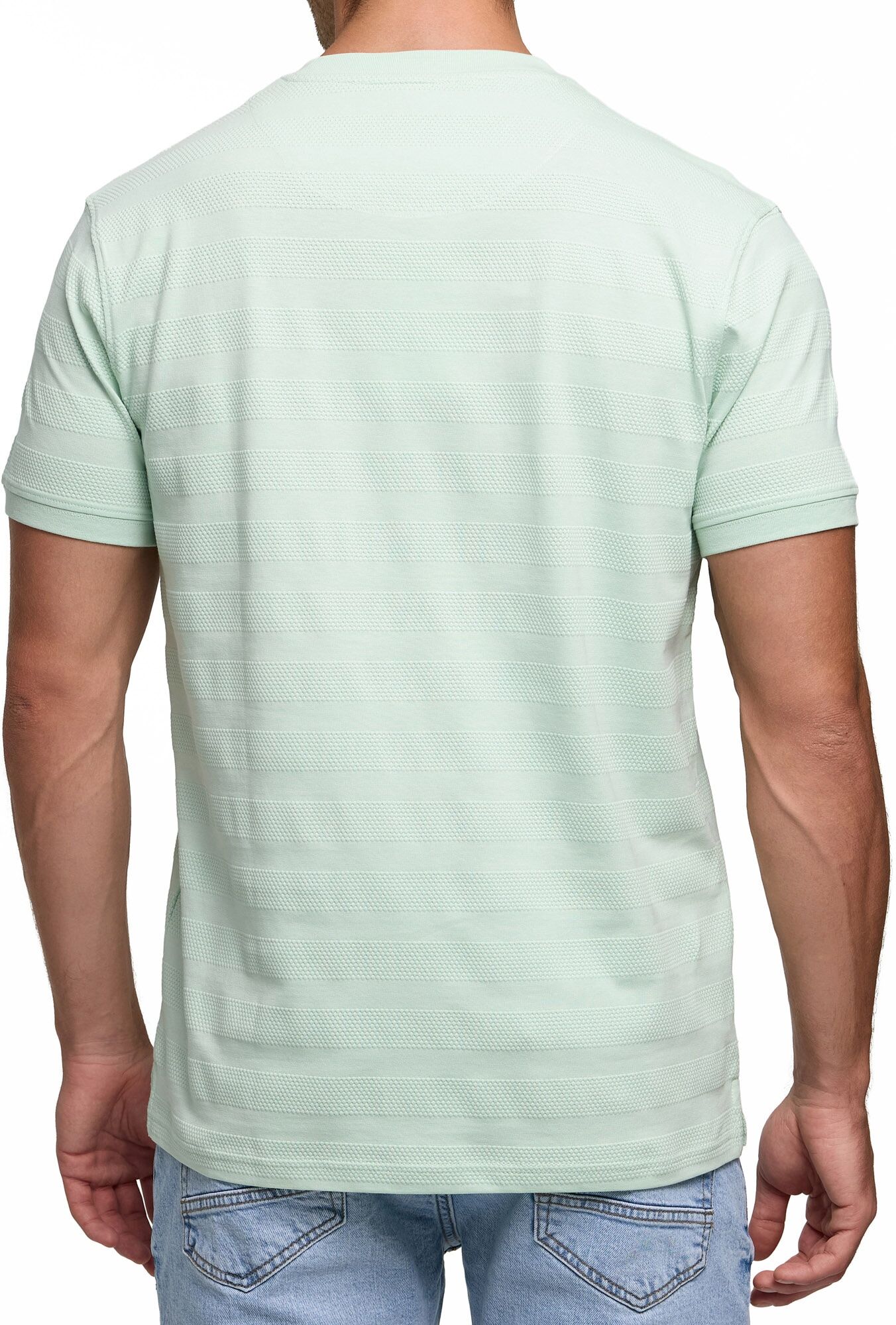 T-Shirt INDICODE "INKihei", Herren, Gr. XL, grün (queit wave), Single Jersey, Obermaterial: 100% Baumwolle, unifarben, regular fit normal, Rundhals, Shirts T-Shirt queit wave XL