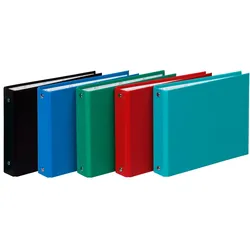 Exacompta Ringbücher PP kaschiert 1,8mm, 2 Ringe 25mm, Rücken 40mm, 16,5x24cm