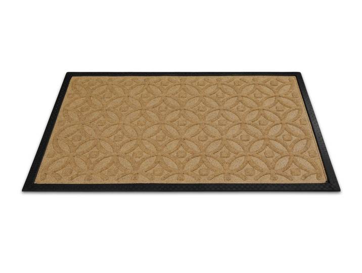 Fussmatte WECON HOME Midnight Mosaic , beige (honig beige), B:60cm H:4mm L:90cm, Polyester, Teppiche, Fussmatte, pflegeleicht, rutschfest, Ornamente, Innen & Aussen, Schmutzfangmatte