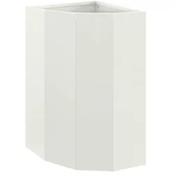 Helloshop26 - Moderne Eck-Pflanzschale 30 x 30 x 50 cm für den Außenbereich mit schlichtem Design aus weißem Stahl