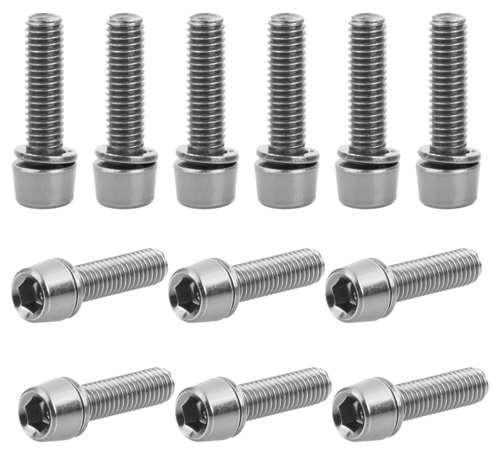 Solidchoice 12 stuks M5x18mm fietsstuur schroeven met onderlegschijven