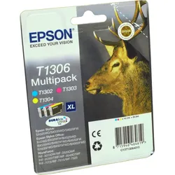 3 Epson Tinten C13T130640 Multipack CMY T1306