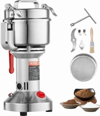 Electric Grain Mill Grinder, High Speed Commercial Spice Grinders, for Dry Grains Spices Cereals Coffee Corn Pepper