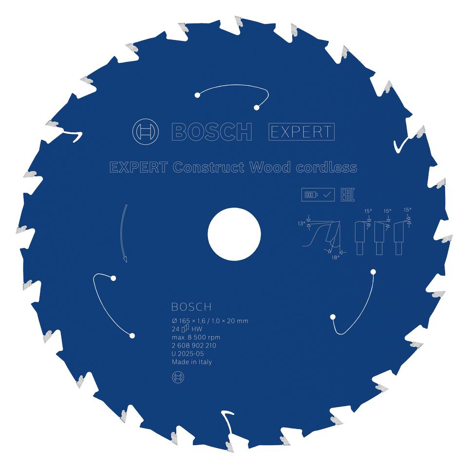 DeWalt EXPERT Construct Wood Kreissägeblatt, 165x20 mm, T24 (2608902210)