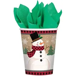 Amscan 581679 - Pappbecher - Winter Wonderland (8 Stück, 266ml)