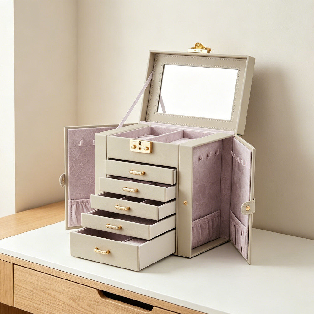 Mercer41 jewelry box White 26cm H X 21cm W X 15cm D