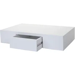 Mendler Wandregal Oise, Regal Hängeregal mit Schublade, 40cm ~ weiß