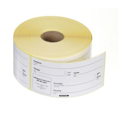 Hendi 500x Lebensmittelrotations-Etiketten,mehrfach verwendbar,leicht entfernbar,Weiß,100x50mm
