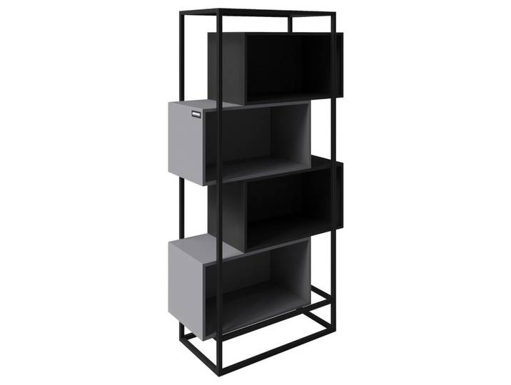 Regal Minecraft ca. 70x164x38 cm Schwarz/Grau