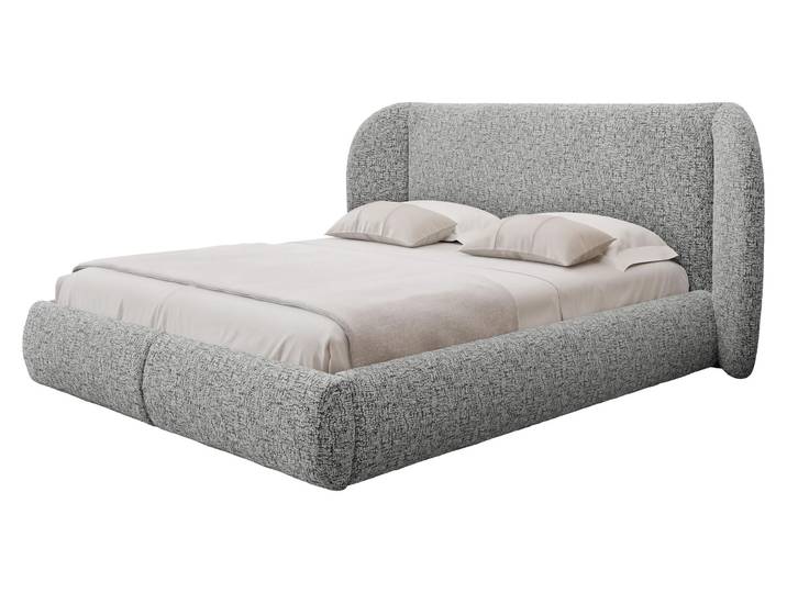 MIRJAN24 Polsterbett Jamika, Doppelbett mit Bettkasten für die Bettwäsche, Leistenlattenrost aus Laubholz (Farbe: Bella 65, Größe: 160x200 cm)