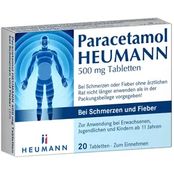 PARACETAMOL HEUMANN 500mg Tab.b.Schmerzen u.Fieber 20 St