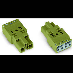 WAGO 770-252 Netz-Steckverbinder WINSTA MIDI Stecker, gerade Gesamtpolzahl: 2 25 A Grau 100 St.