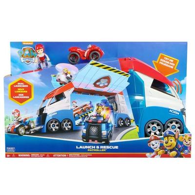 PAW Patrol - Launch'n Rescue Patroller, Teamfahrzeug 55,8 cm mit Ryder-Figur, Quad, Doppel-Startkatapult, Sound & Platz für 6 Fahrzeuge, ab 3 J.