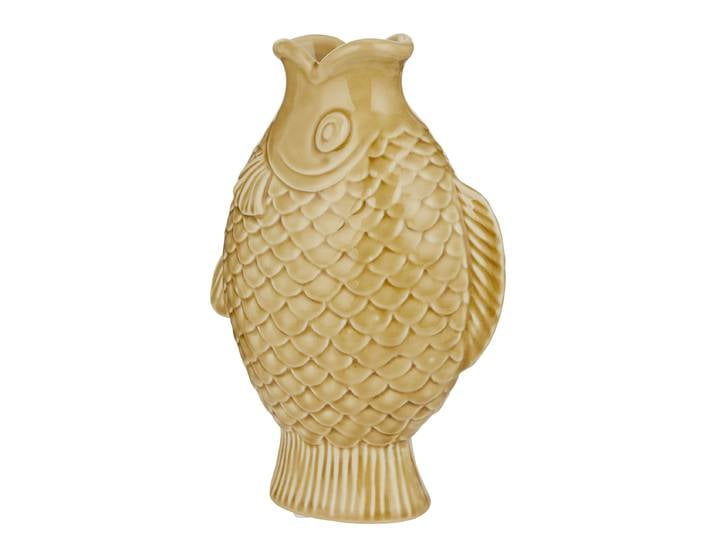 Vase Fisch 10 x 24 x 17cm Grün/Hellgrün