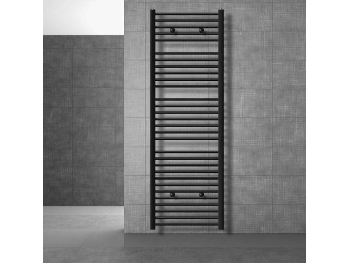 LuxeBath Badheizkörper, Schwarz, Metall, Rechteckig, 60x180x3 cm, Elektrogeräte, Heizgeräte, Heizstrahler