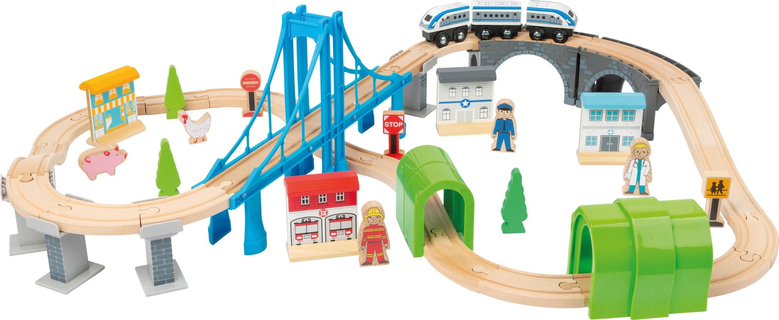 Houten spoorweg brugconstructie Small Foot