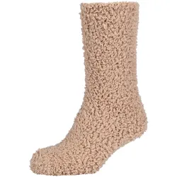 camano Sustainable Cosy Fuzzy Crew Socken Damen 8124 - travertine 39-42
