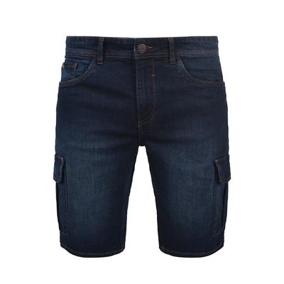 Jeansshorts BLEND "Shorts BHJacko", Herren, Gr. S, N-Gr, blau (denim dunkelblau), Web, Obermaterial: 98% Baumwolle CO. 2% Elasthan EL., unifarben, regular fit normal, Jeans Jeansshorts