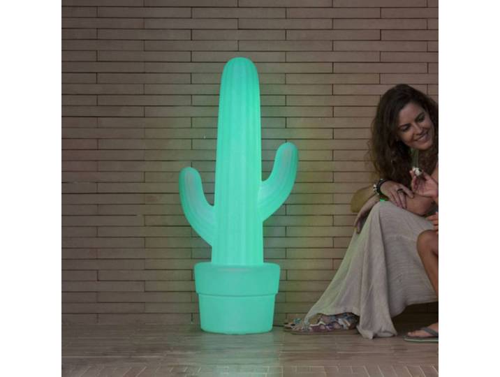 Newgarden Kaktus LED-Stehleuchte mit Akku Kaktus, dimmbar, weiß / opal, Kunststoff, Modern