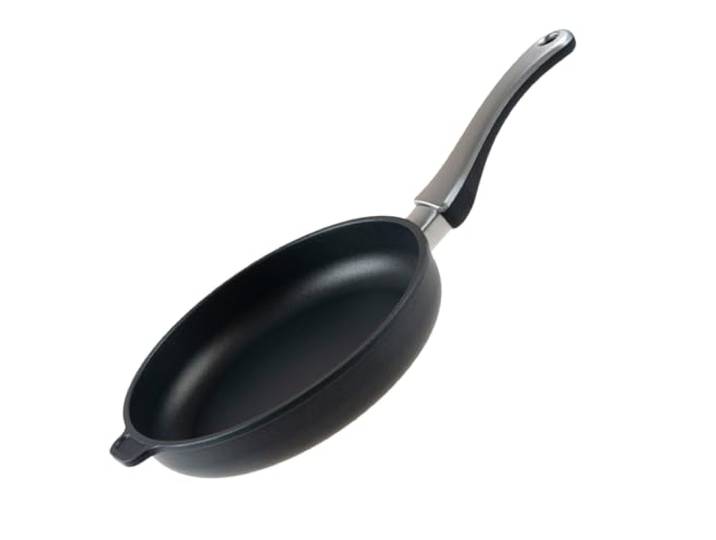 Pfannen Harecker Premium Aluguss Flachbratpfanne 24 cm Ø PFOA-frei Antihaft Keramikbeschichtung Induktion, Ceran, Gas, Elektro kratzresistent, backofenfest für gesundes Kochen