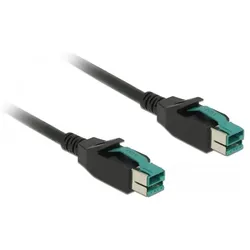Delock 85492 PoweredUSB Kabel Stecker 12 V (1 m, USB 2.0), USB Kabel